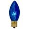 Northlight Pack of 4 Blue C9 Transparent Christmas Replacement Bulbs